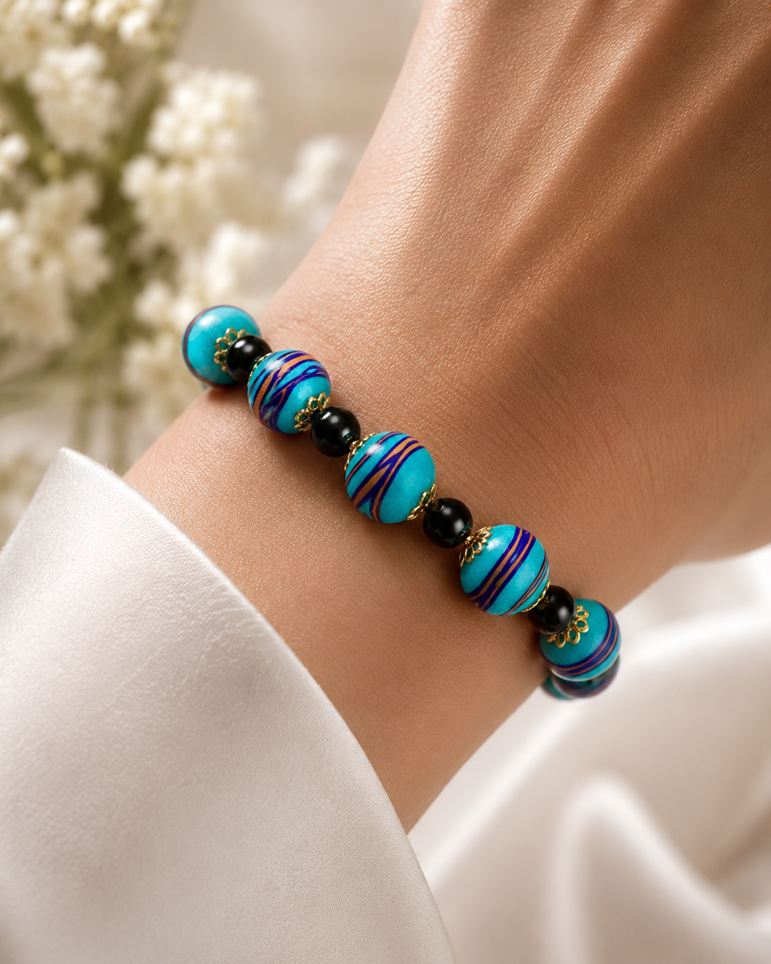 Murano glass bracelet and jewelry styling