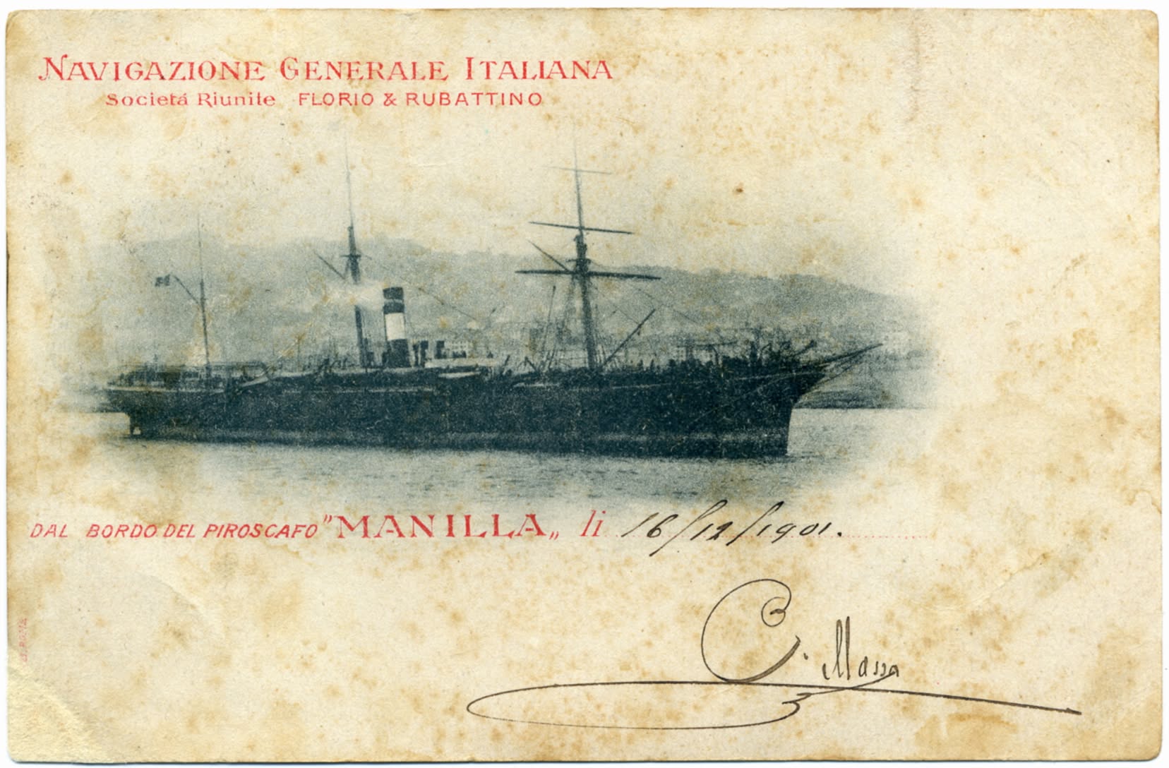 The Manila ship connected to Rosario Leonardi's crossing story